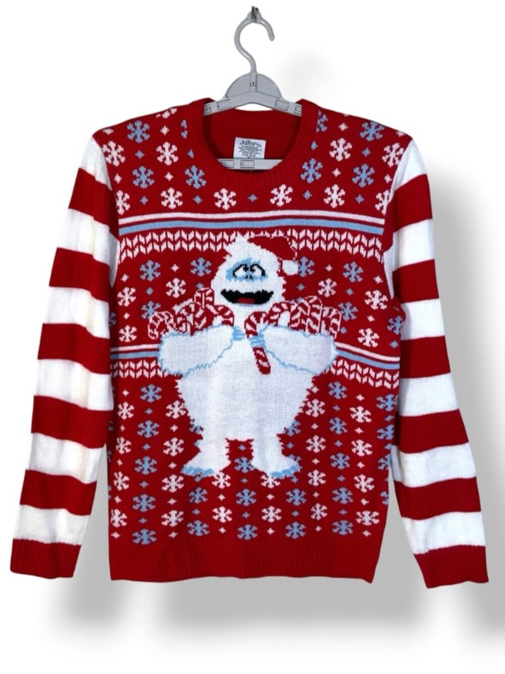 Christmas Abominable Snowman Rudolph Isle Sweater Pull Over Crew Neck Size M